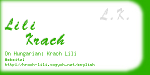 lili krach business card